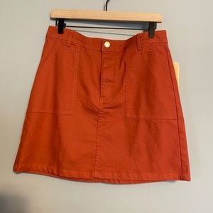 COPPER KEY rust color mini skirt size L